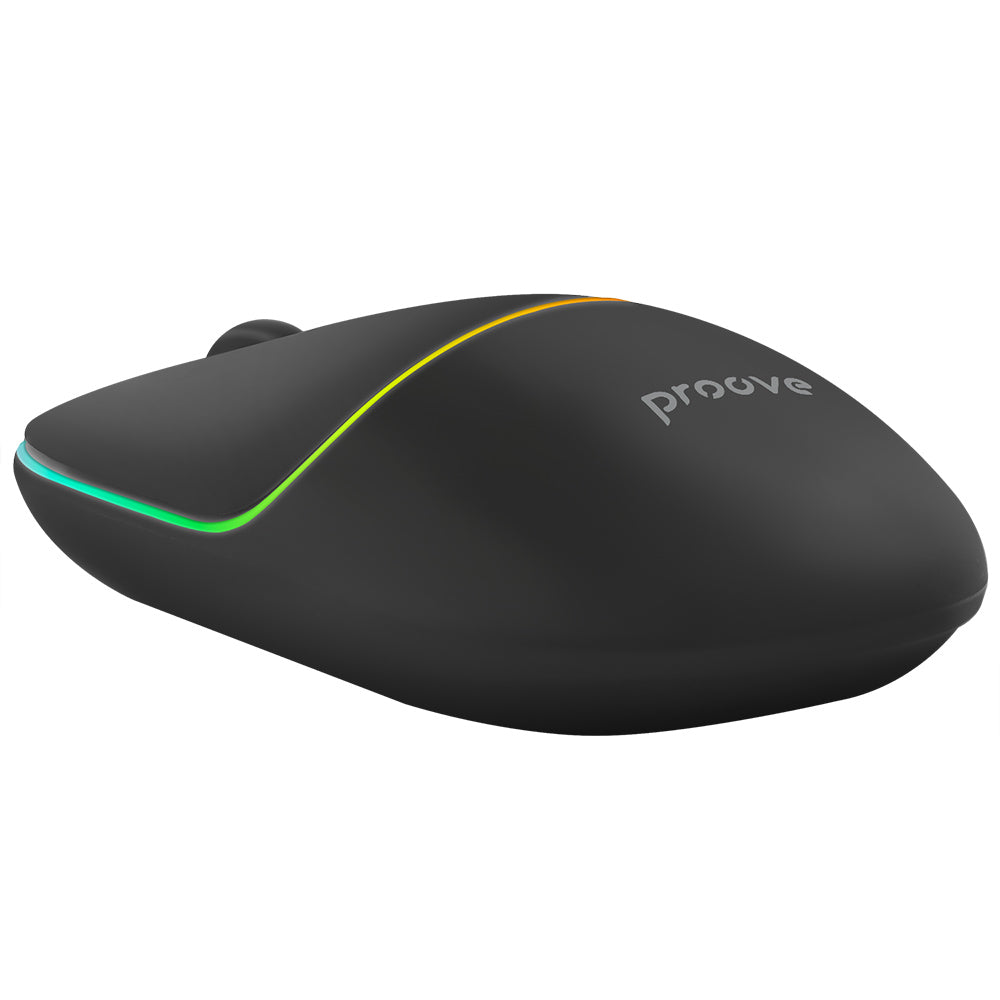 Wireless-Maus Proove Blink, RGB, 800DPI - 1600DPI, BT / Wi-Fi, Schwarz WMBL00002001