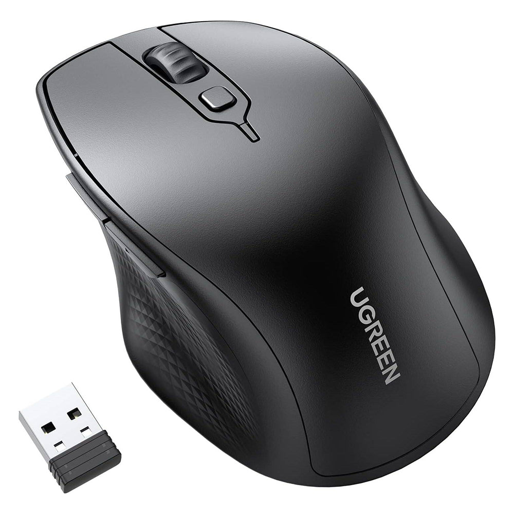 Drahtlose Maus UGREEN MU101, 4000DPI, BT / Wi-Fi, Schwarz
