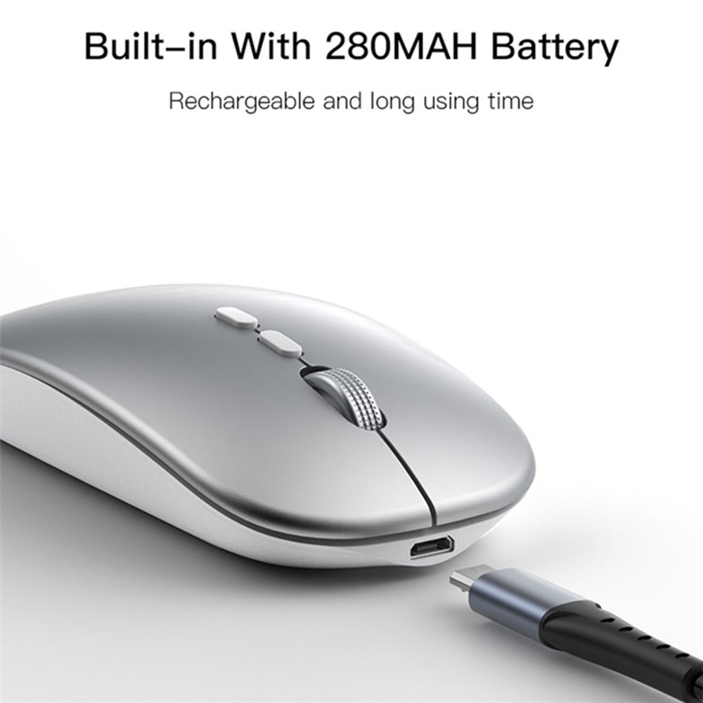 Wireless-Maus Yesido KB15, 800DPI - 1600DPI, Silber