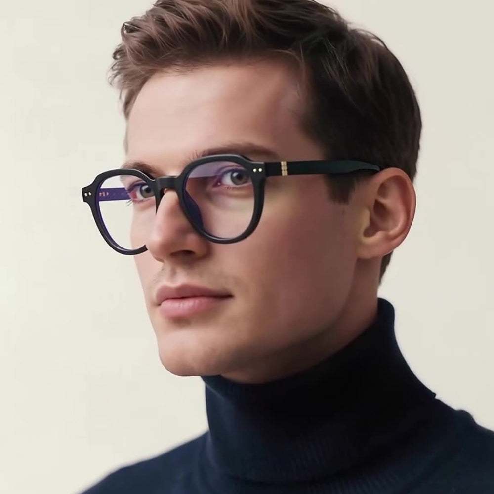 Computerbrille für Männer Techsuit 2228, Anti-Blue Light, Schwarz