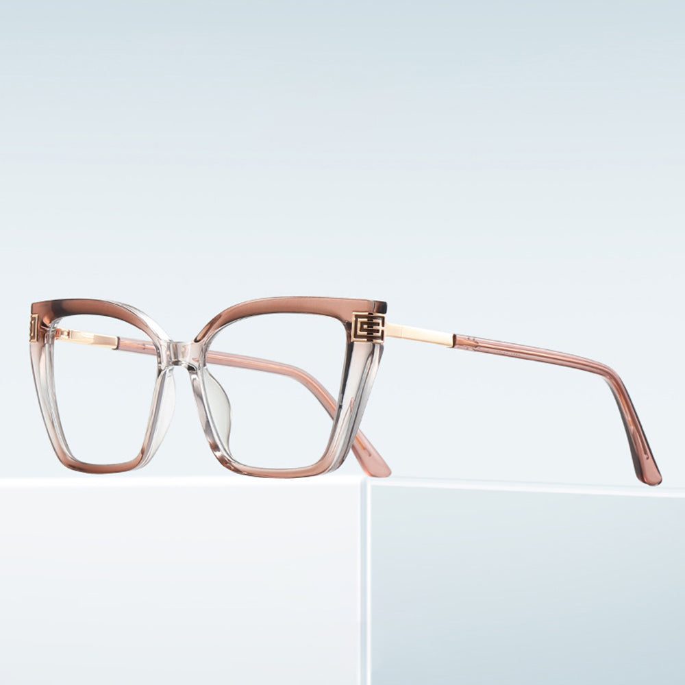 Damen Computerbrille Techsuit 2260, Anti-Blue Light, Schwarz Gold