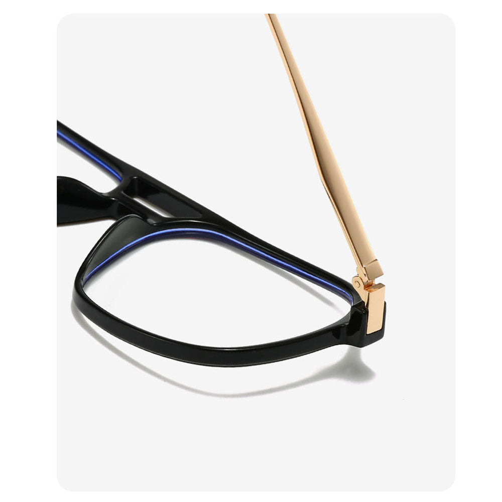 Unisex Techsuit 83092 Computer Glasses, Anti-Blue Light, Black and Gold