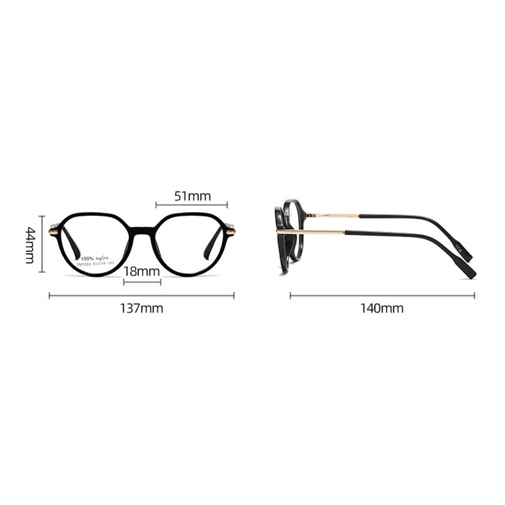 Unisex-Computergläser Techsuit TM1062, Anti-Blaues Licht, Schwarz