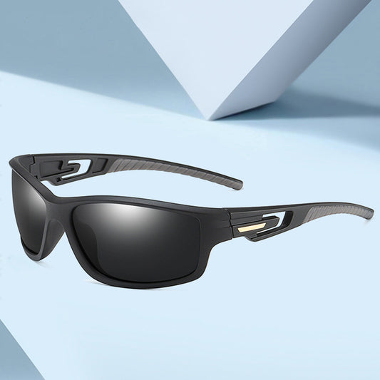 Unisex Fahrradbrille Techsuit 201910, polarisiert, schwarz rot