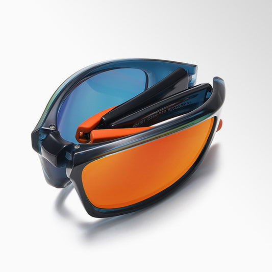 Unisex-Radbrille Techsuit 24101, polarisiert, blau