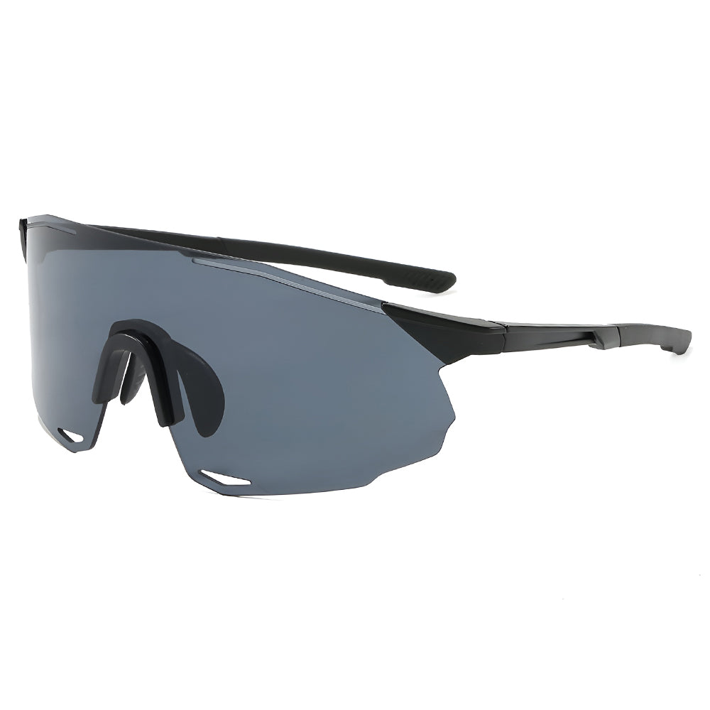 Unisex Techsuit 8853 Cycling Glasses, Black Grey