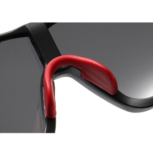 Unisex Techsuit 9330 Fahrradbrille, Schwarz Rot Orange
