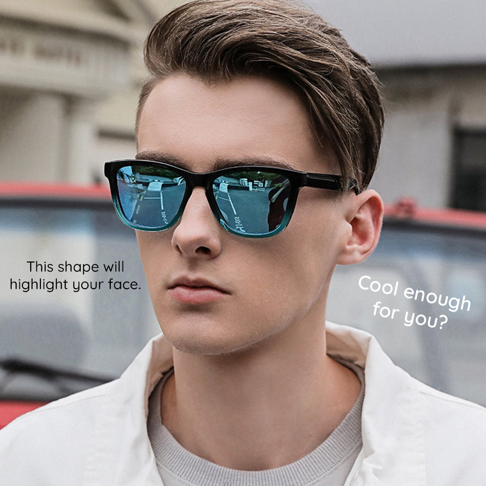 Men's Techsuit 0717 Sunglasses, Polarized, UV Protection, Black Blue
