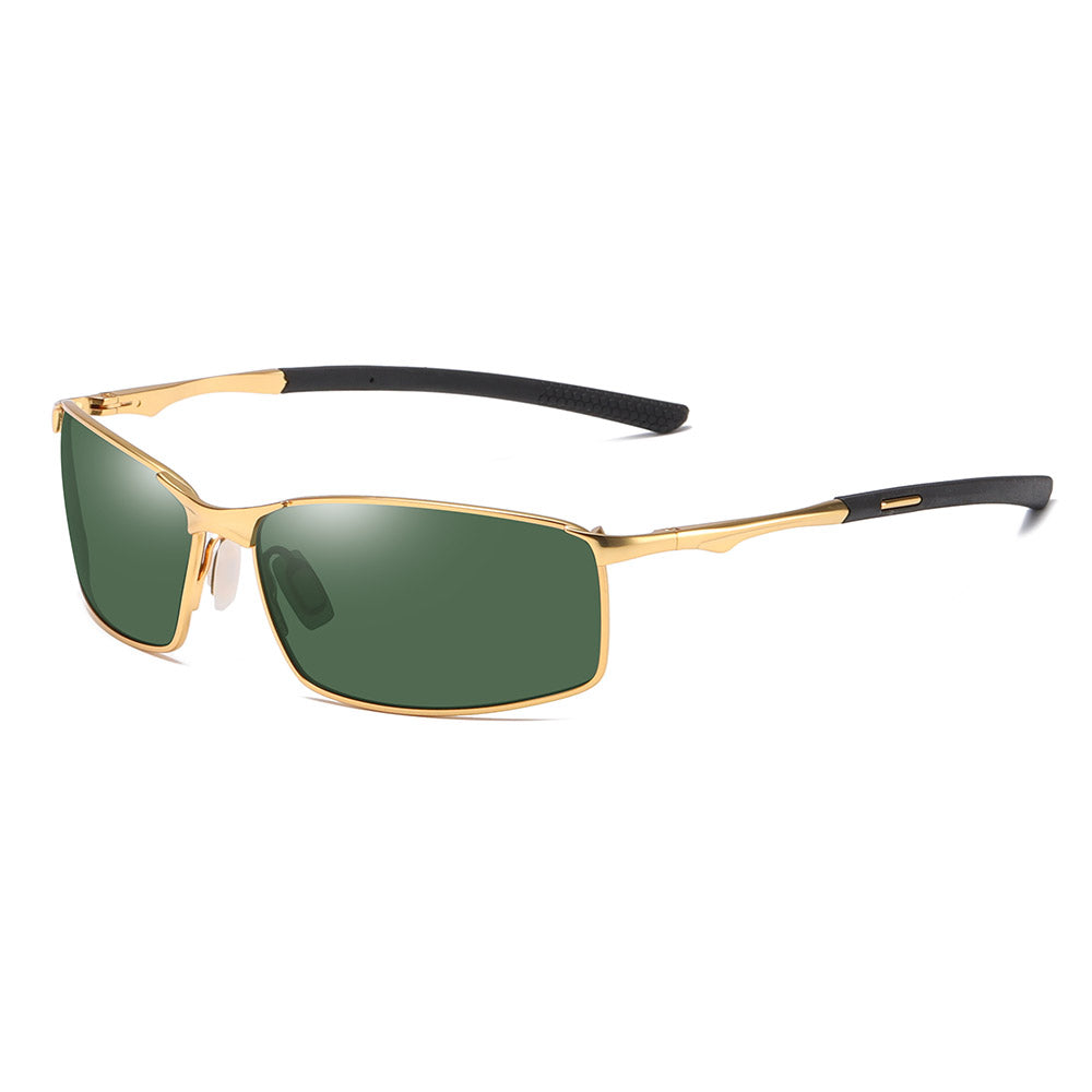 Herren-Sonnenbrille Techsuit 559, polarisiert, UV-Schutz, goldgrün