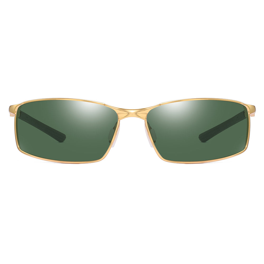Herren-Sonnenbrille Techsuit 559, polarisiert, UV-Schutz, goldgrün
