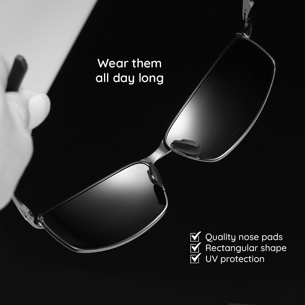Herren-Sonnenbrille Techsuit 559, polarisiert, UV-Schutz, goldgrün