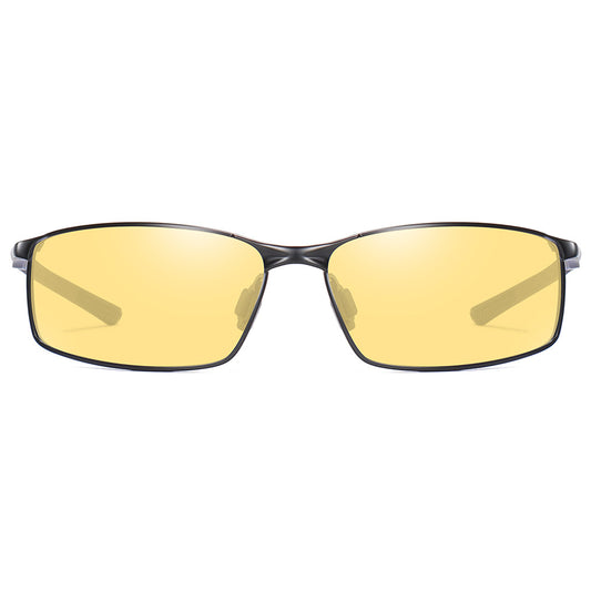 Herren-Sonnenbrille Techsuit 559, polarisiert, UV-Schutz, schwarz-gelb