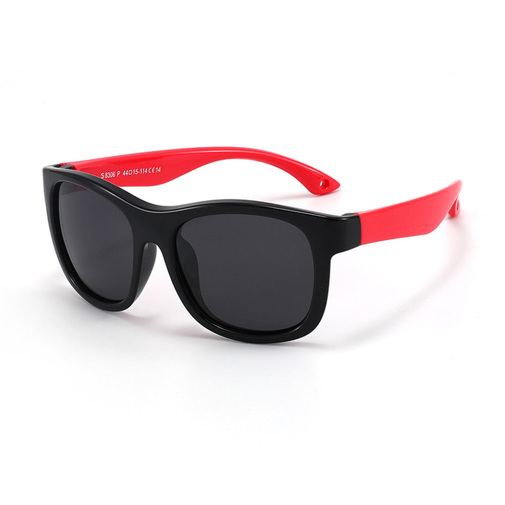 Techsuit Baby-Sonnenbrille 8306-C14, polarisiert, schwarz-rot