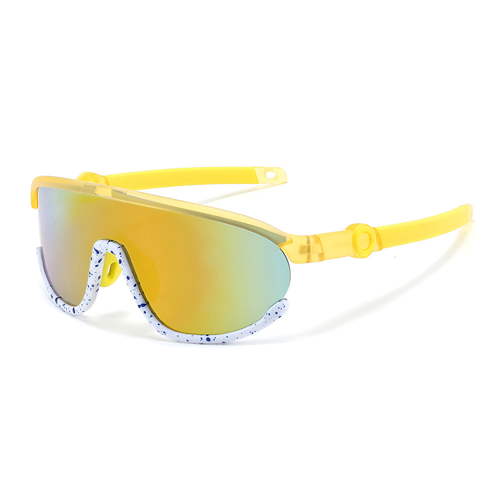 Techsuit Kinder Sonnenbrille 2025, polarisiert, UV-Schutz, gelb