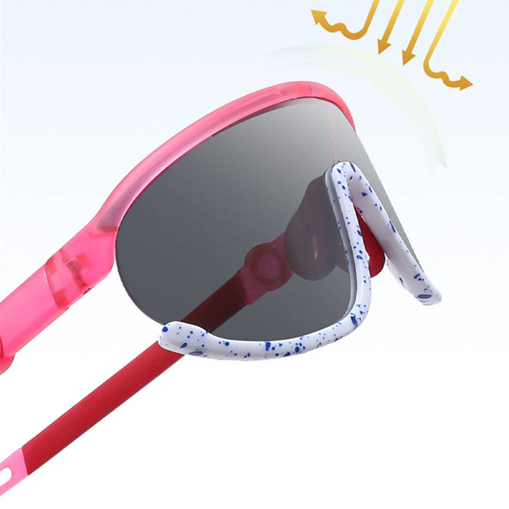 Techsuit Kinder Sonnenbrille 2025, polarisiert, UV-Schutz, gelb