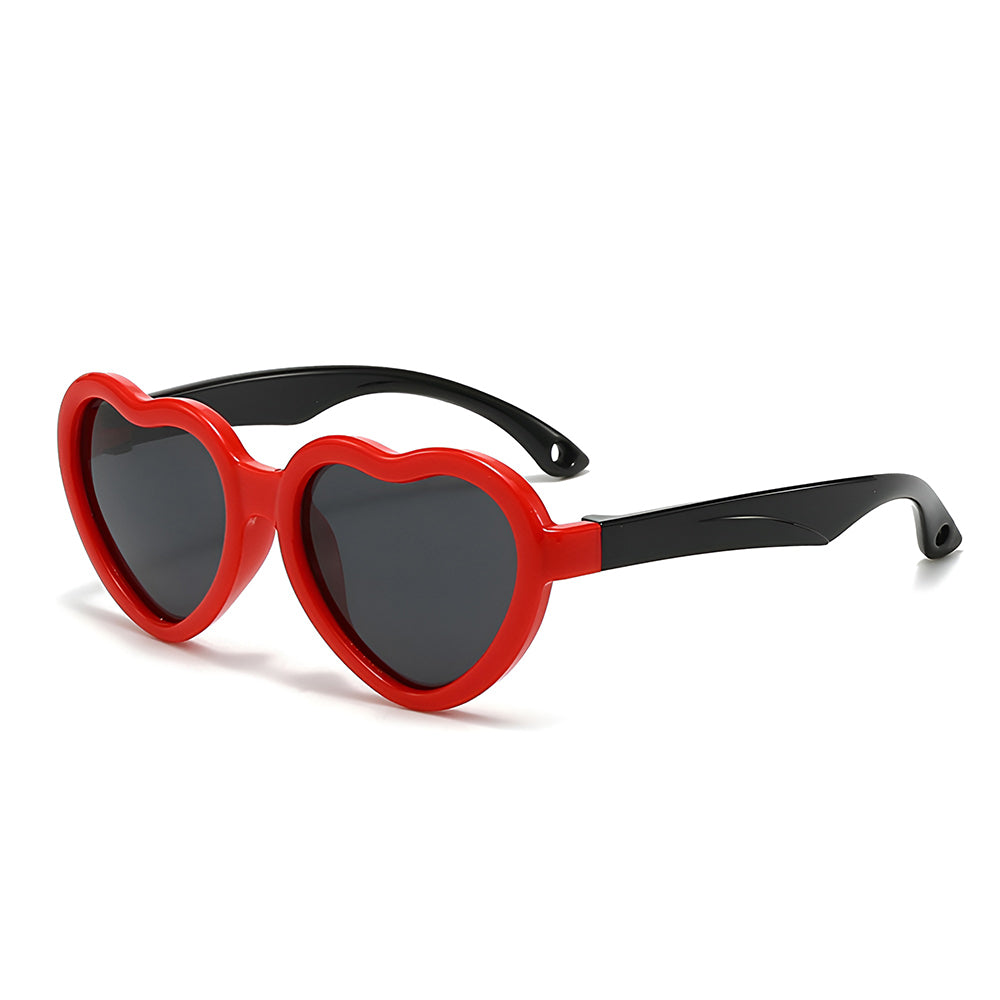 Techsuit 23070 Kids' Sunglasses, Polarized, UV Protection, Black Red