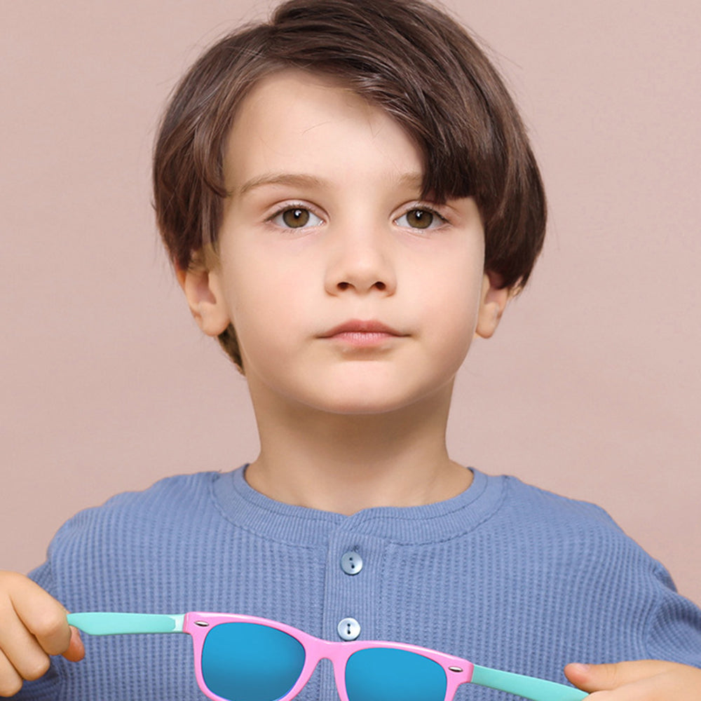 Techsuit D802 Kids' Sunglasses, Polarized, UV Protection, Red White