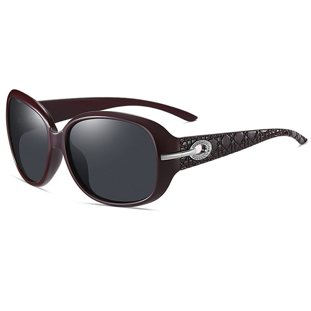 Damen-Sonnenbrille Techsuit 2012, polarisiert, UV-Schutz, Rot Grau