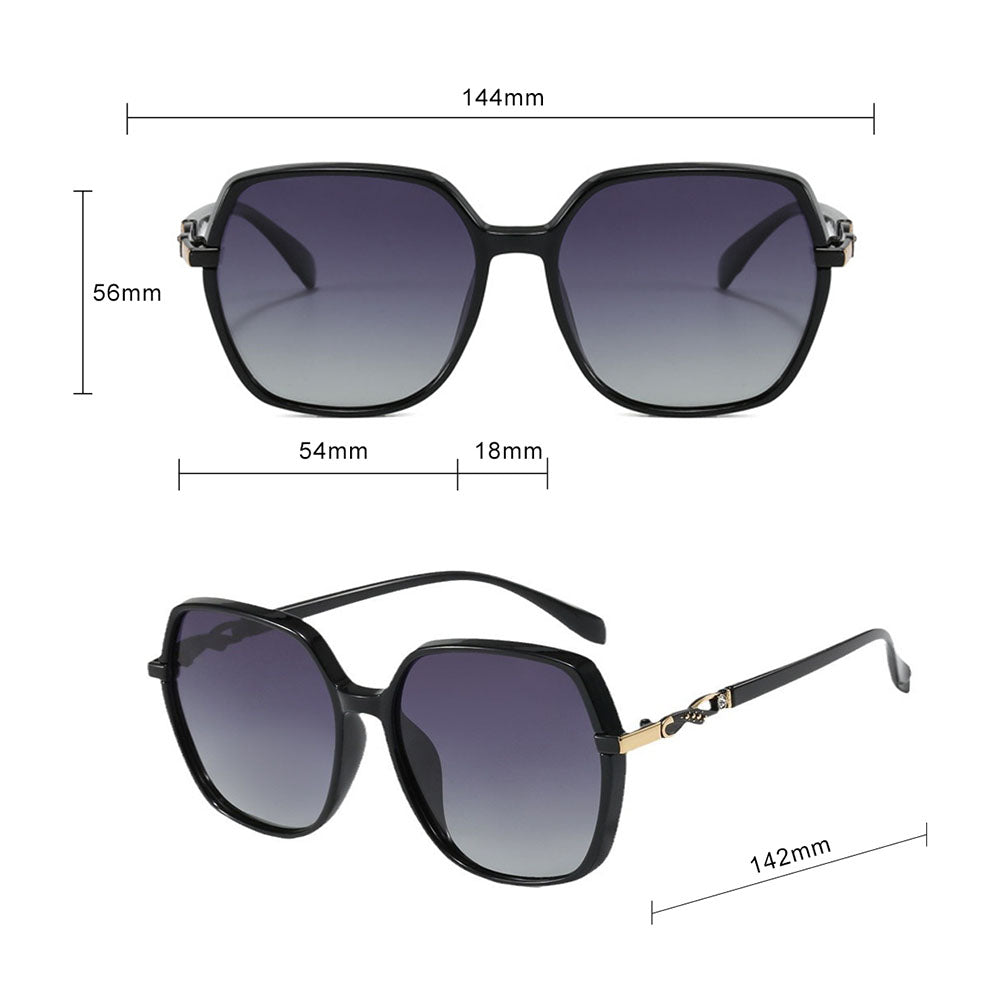 Techsuit 5223 Women's Sunglasses, Polarized, UV Protection, Gray Pink