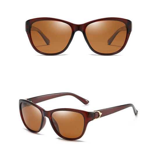 Damen-Sonnenbrille Techsuit A572, polarisiert, UV-Schutz, braun