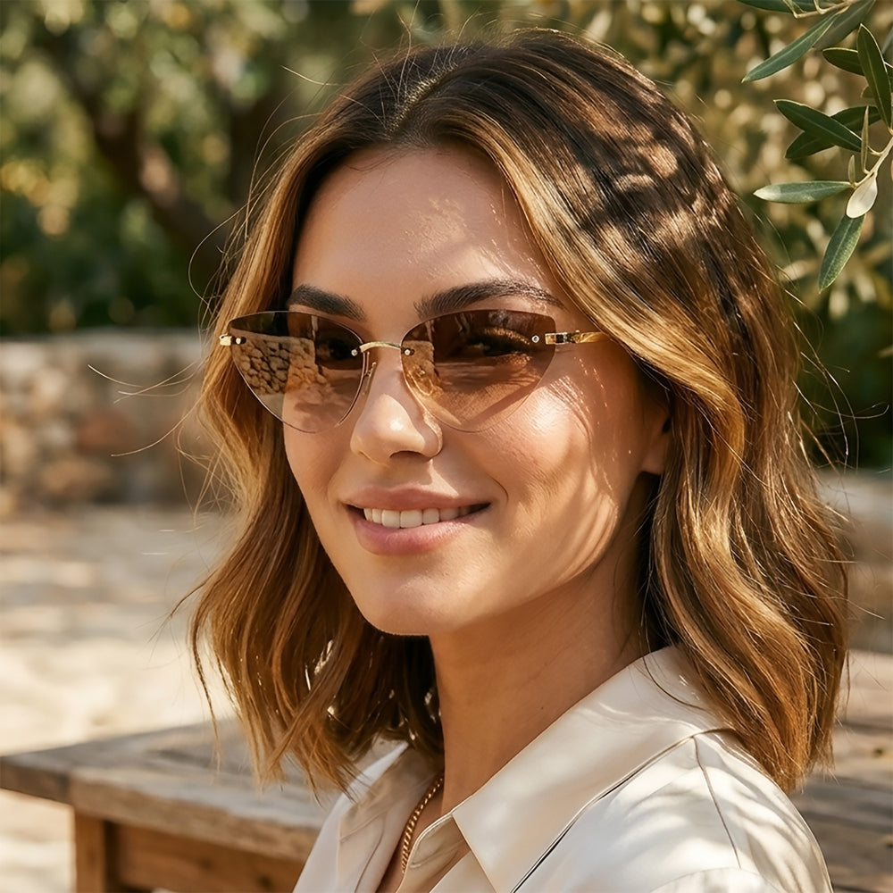Techsuit S099 Women's Sunglasses, Gold Black