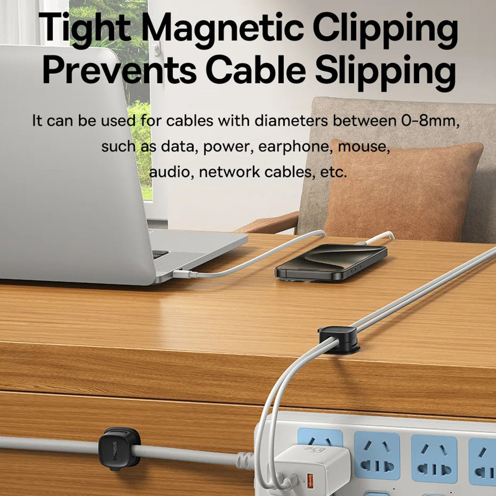 Baseus Lite Magnetic Kabelorganisator, Set 3 Stück, Weiß B01331106211-00