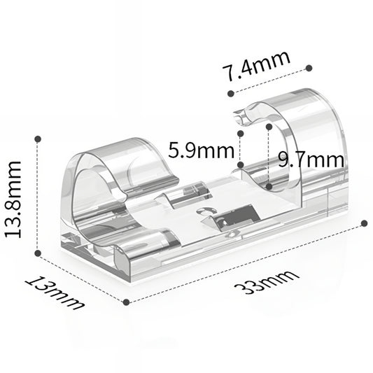Kabelorganisator CableCreation CT1001, 50 Stück Set, Transparent