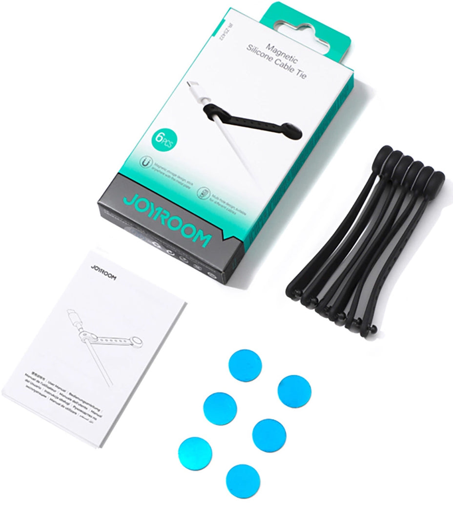 Kabelorganisator Joyroom JR-ZS422, Magnetisch, Set 6 Stück, Schwarz