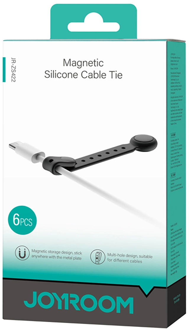 Kabelorganisator Joyroom JR-ZS422, Magnetisch, Set 6 Stück, Schwarz