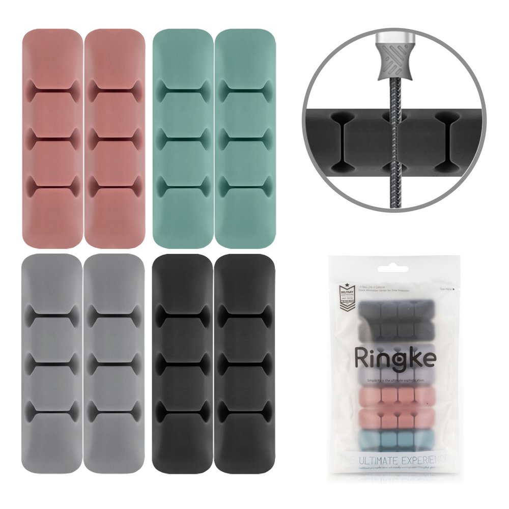 Ringke Kabelorganisator, Set 8 Stück, Verschiedene Farben