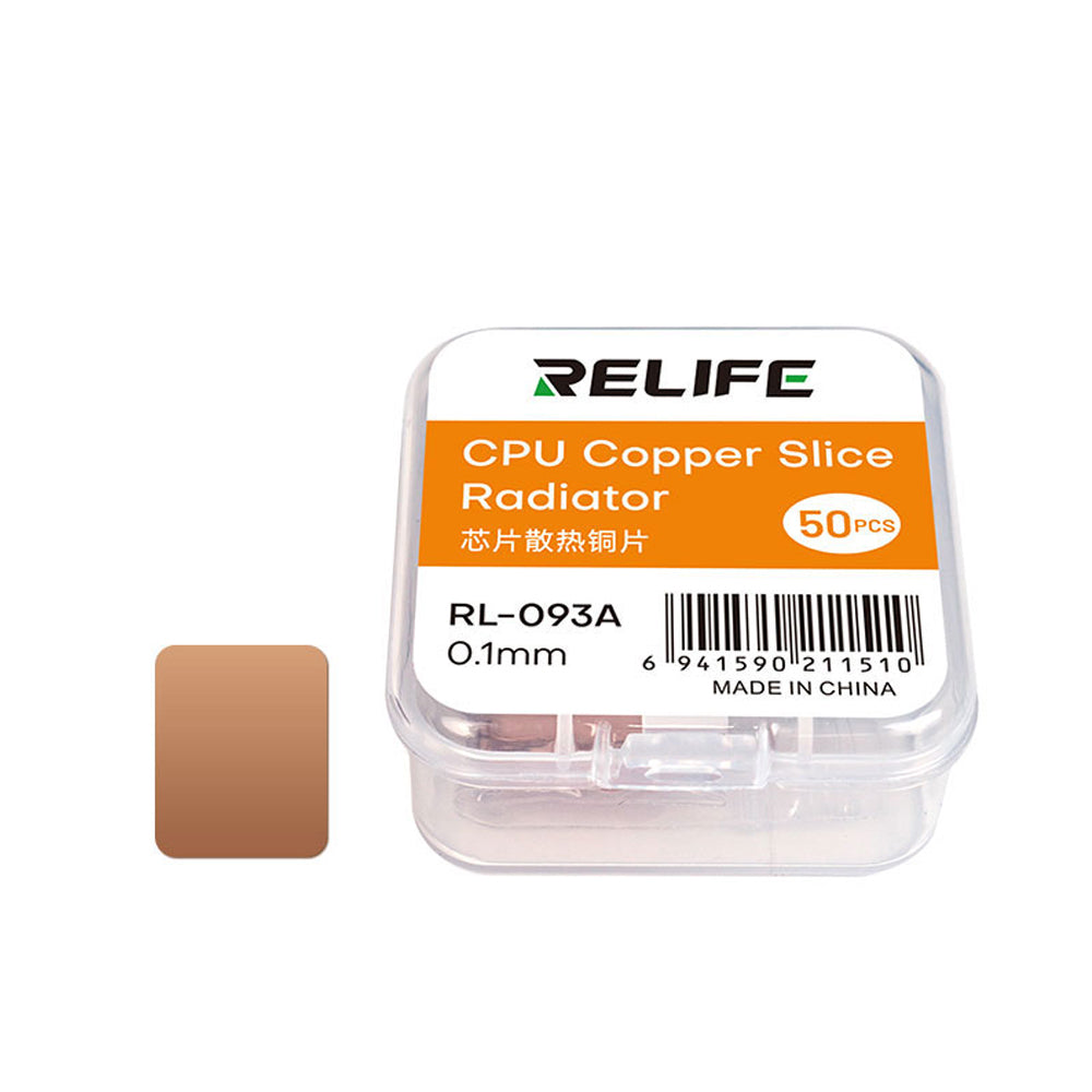 Wärmeleitpad Relife RL-093A, 0,1 mm, Set 50 Stück