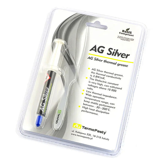 Thermoconductive Paste Termopasty AG Silver, Syringe Type, 3g ART.AGT-107