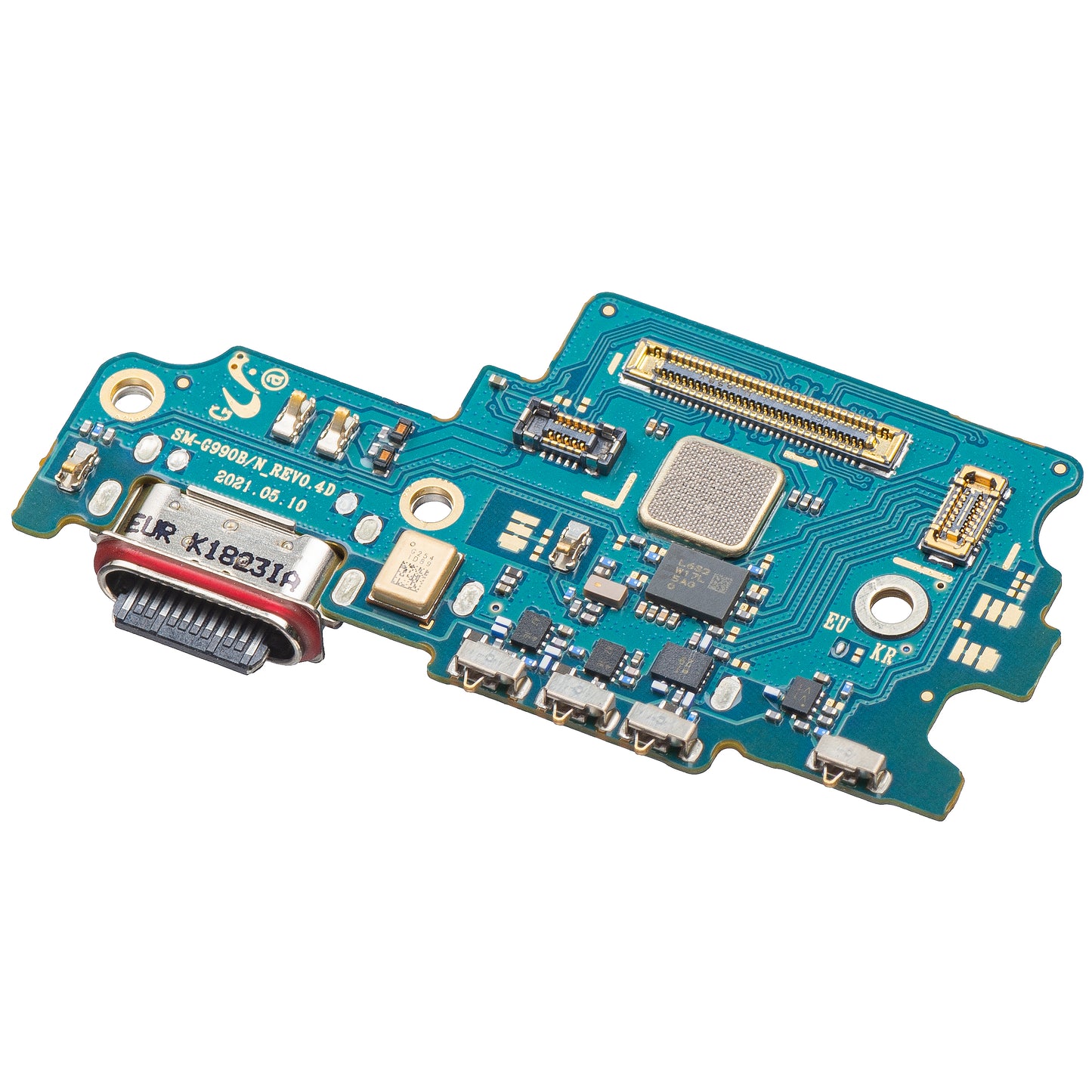 Charging Connector Board - Microphone - SIM Reader Module Samsung Galaxy S21 FE 5G G990, Service Pack GH96-14548A