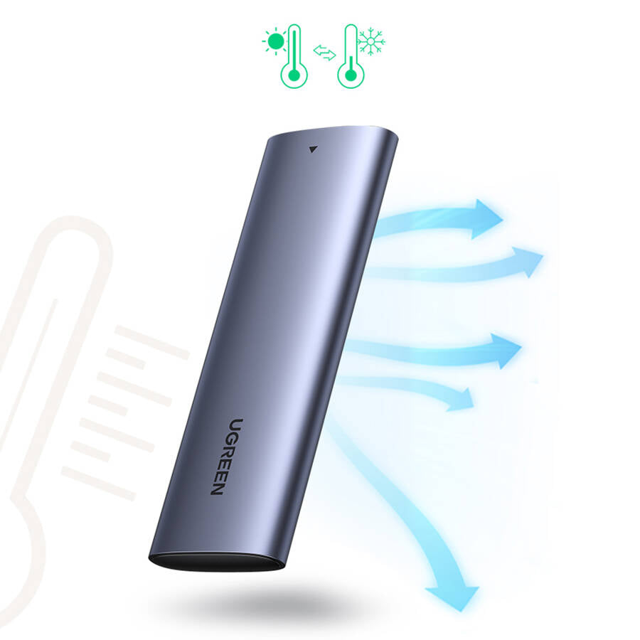 UGREEN CM400 Rack für M.2 NGFF SATA SSD, Grau