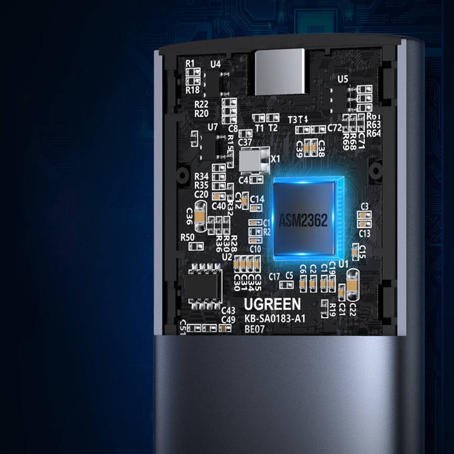 UGREEN CM400 Rack für M.2 NGFF SATA SSD, Grau