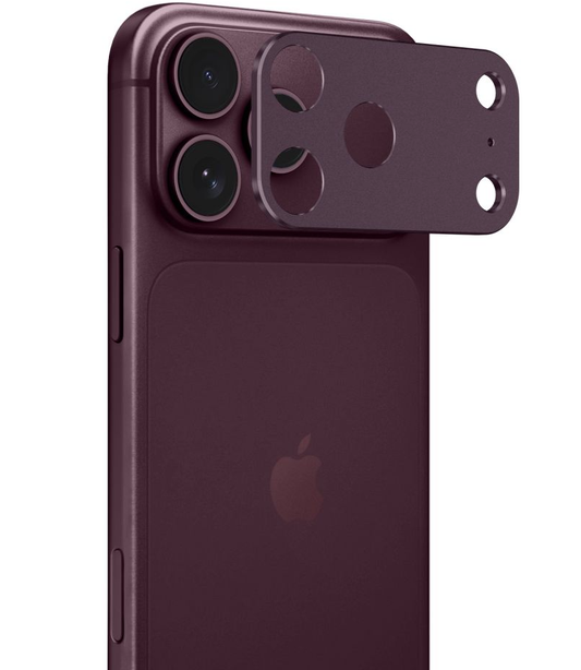 Tech-Protect Camalloy Fit+ Kameraschutzrahmen für die Rückkamera des Apple iPhone 18 Pro, Aluminium, Burgunderrot