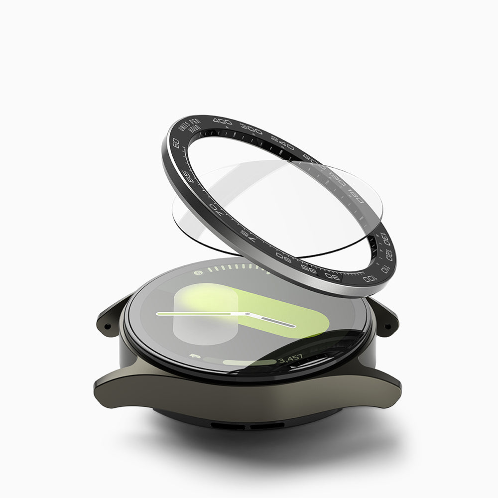 Ringke Premium Styling Schutzrahmen für Samsung Galaxy Watch7 44mm, Modell 1, Schwarz