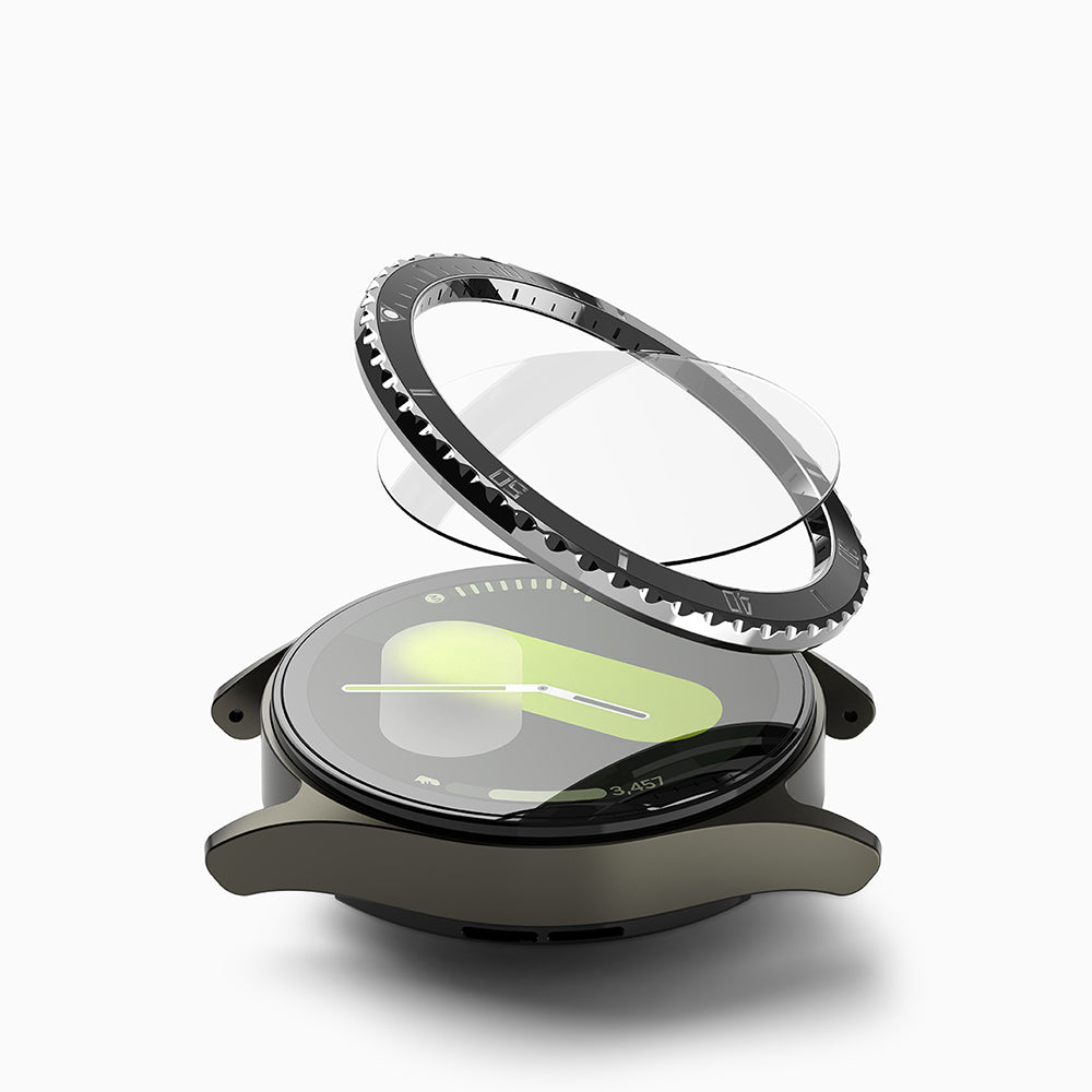 Ringke Premium Styling Schutzrahmen für Samsung Galaxy Watch7 44mm, Modell 4, Schwarz