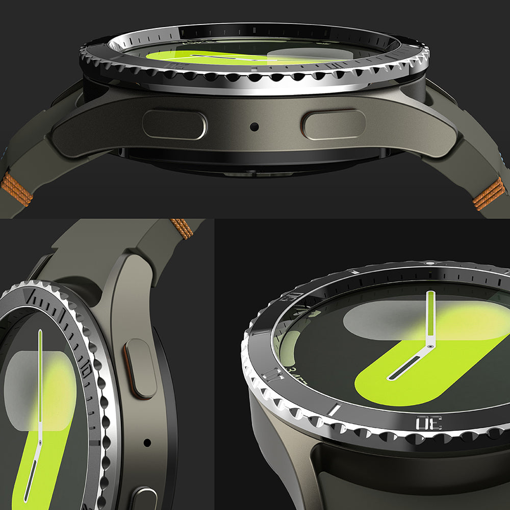 Ringke Premium Styling Schutzrahmen für Samsung Galaxy Watch7 44mm, Modell 4, Schwarz