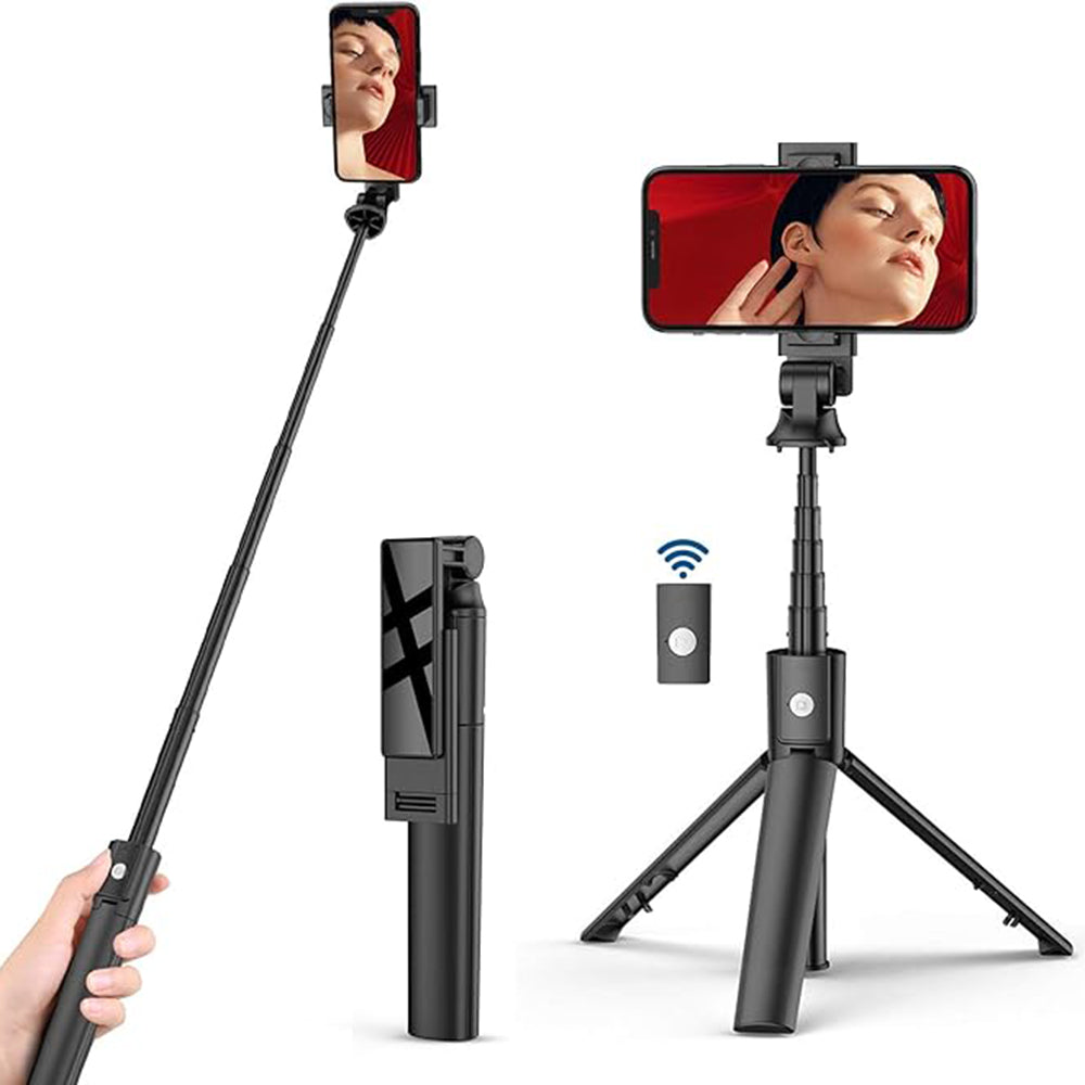 Selfie Stick Bluetooth Techsuit K22, Universal, Black