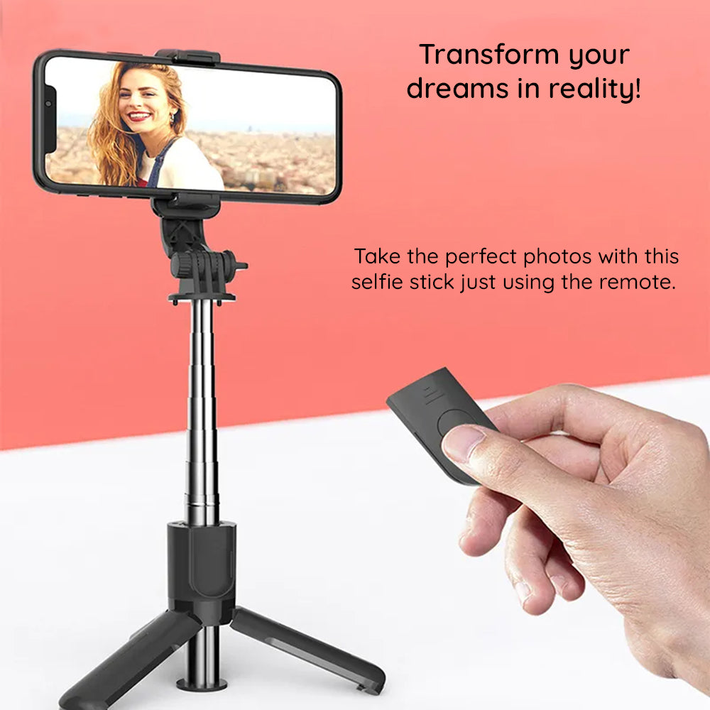 Selfie Stick Bluetooth Techsuit L11, Universal, Schwarz