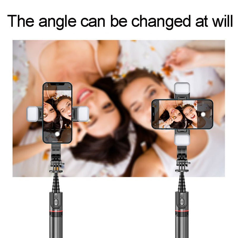 Selfie Stick Bluetooth Techsuit L12D, Universal, Schwarz
