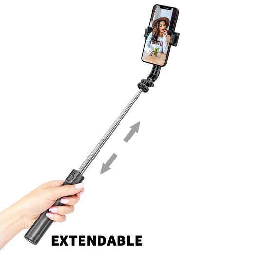 Selfie Stick Bluetooth Techsuit L13, Universal, Schwarz