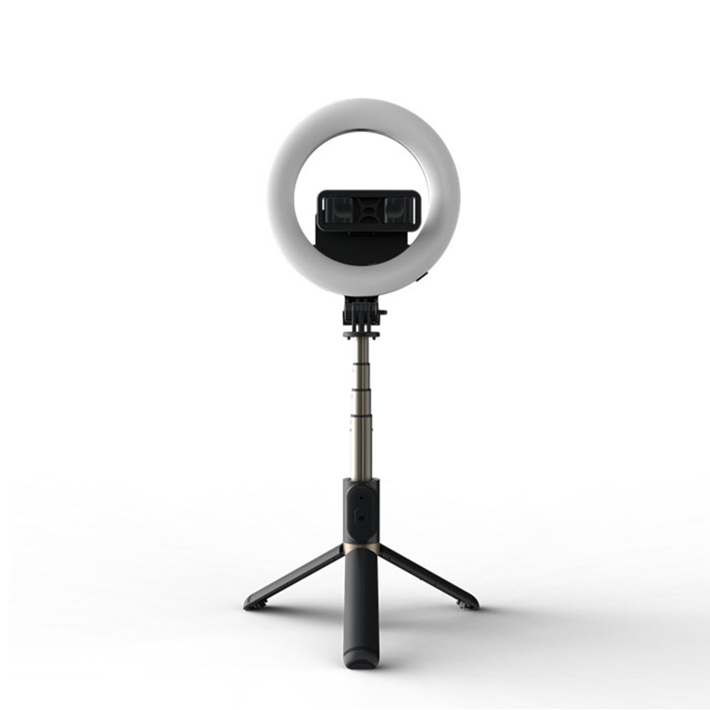 Selfie Stick Bluetooth Techsuit Q07 Ring Light, Universal, Schwarz