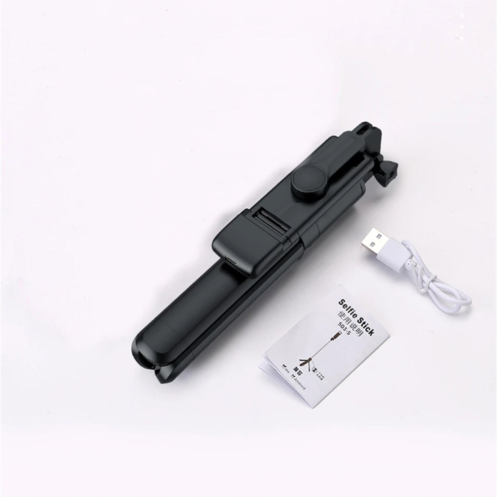 Selfie Stick Bluetooth Techsuit S03-S, Universal, Black