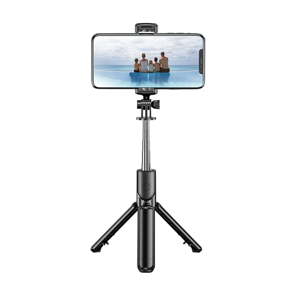 Selfie Stick Bluetooth Techsuit S03, Universal, Schwarz