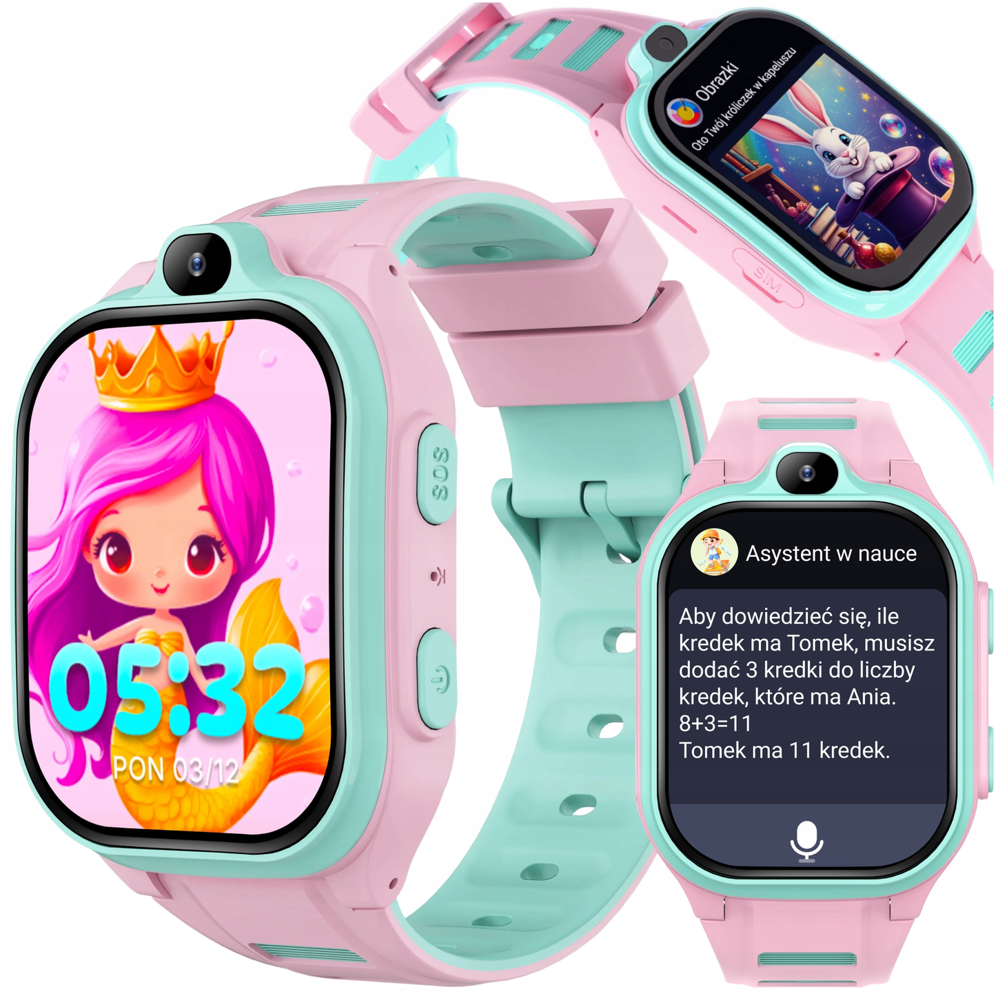 Smartwatch Forever Kids Boost KW-530 Call, Rosa