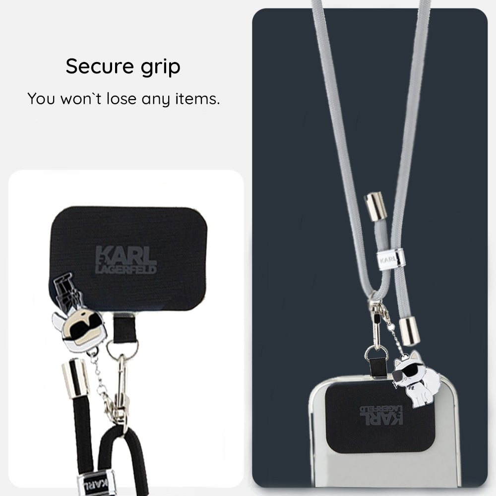 Karl Lagerfeld Choupette Telefonkordel, Grau