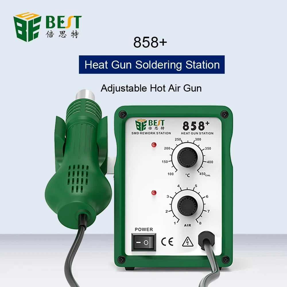 Best BST-858+ Heißluftstation | 650W | 100-480°C | Reparatur-Werkzeug