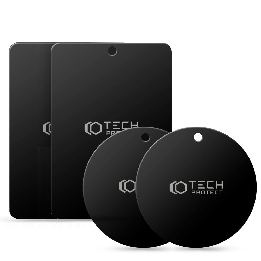Tech-Protect Magnetische Metall-Plättchen 4-in-1 | Schwarz | KFZ-Halterung